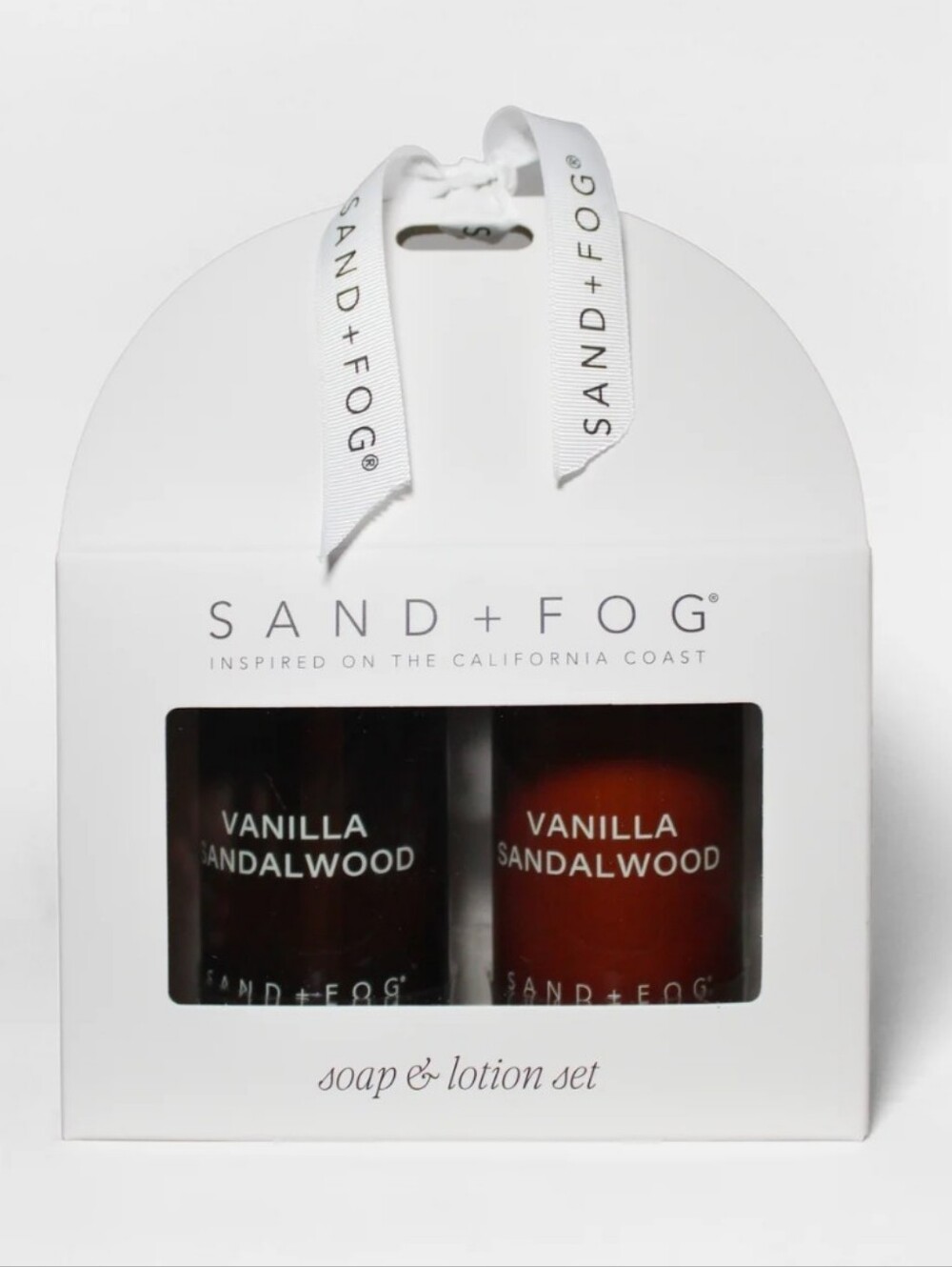 SAND + FOG Vanilla Sandalwood Hand Soap & Lotion Set, NIB